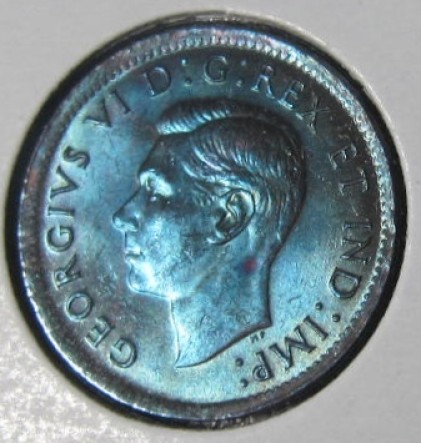 Canada-1946-Toned-1-Cent-For-My-Collection